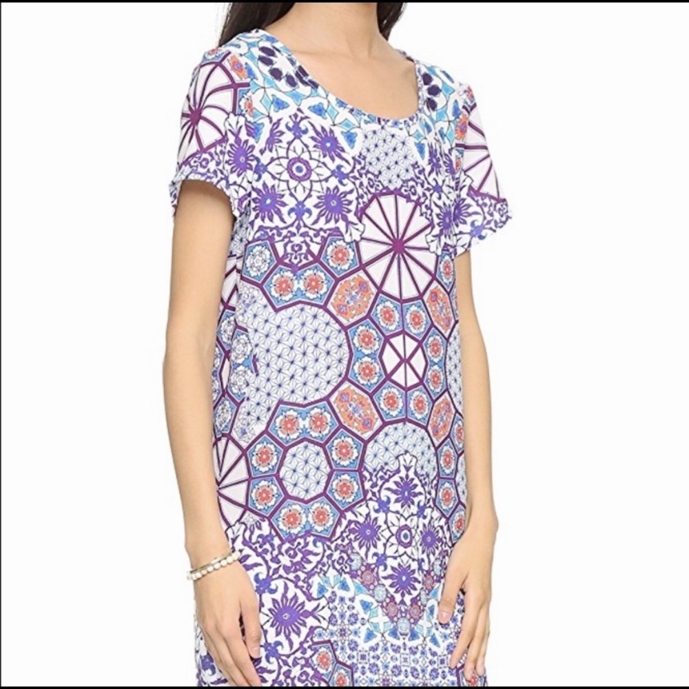 MINKPINK - Geo Print Purple Shift Dress - Small